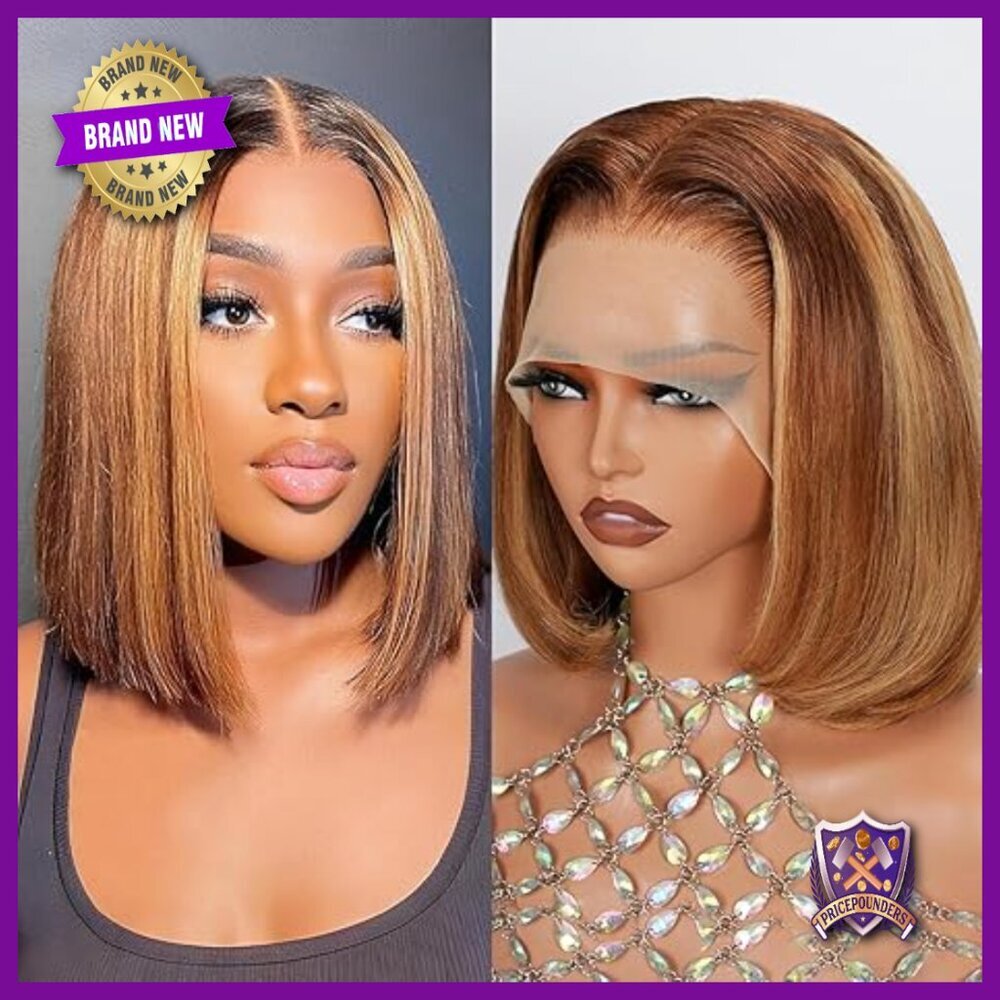 13x6 Full Lace Bob Wig 210% Density Brazilian Human Hair Glueless
